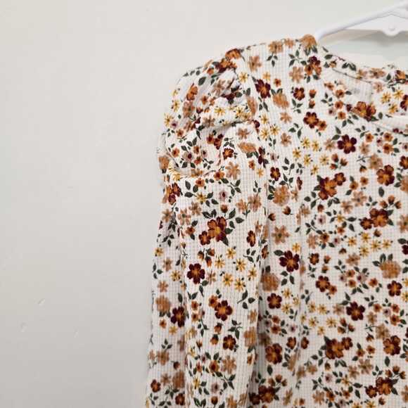 Little Lass 6X  Corduroy Overalls Set Floral Top Embroidered Fall Autum - Picture 4 of 8